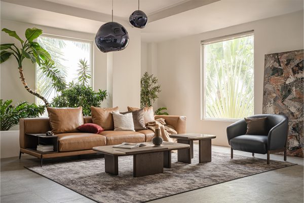 Sofa Valencia Góc Phải 3m1 (Da bò 2252)