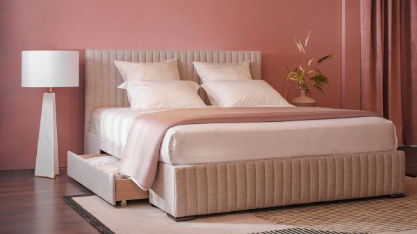 Giường Jose 1m8 Hộc kéo vải Stone 015-1A