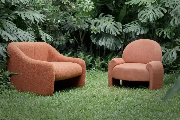 Sofa Nancy 2 Chỗ 1m6 (Vải màu Cam)