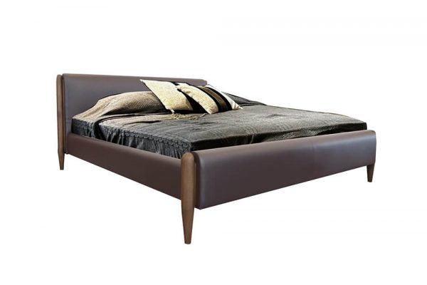 Giường Ona Him 1m8 Da bò nâu S3